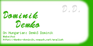 dominik demko business card